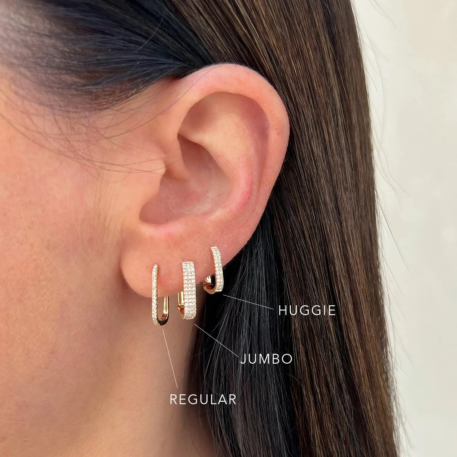 EF Collection Diamond Lola Hoop Earring