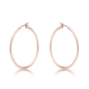 Elegant Rosegold Hoop Earrings