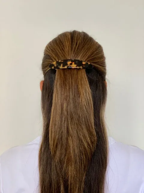Elisa Medium Dark Tortoiseshell Hair Clip