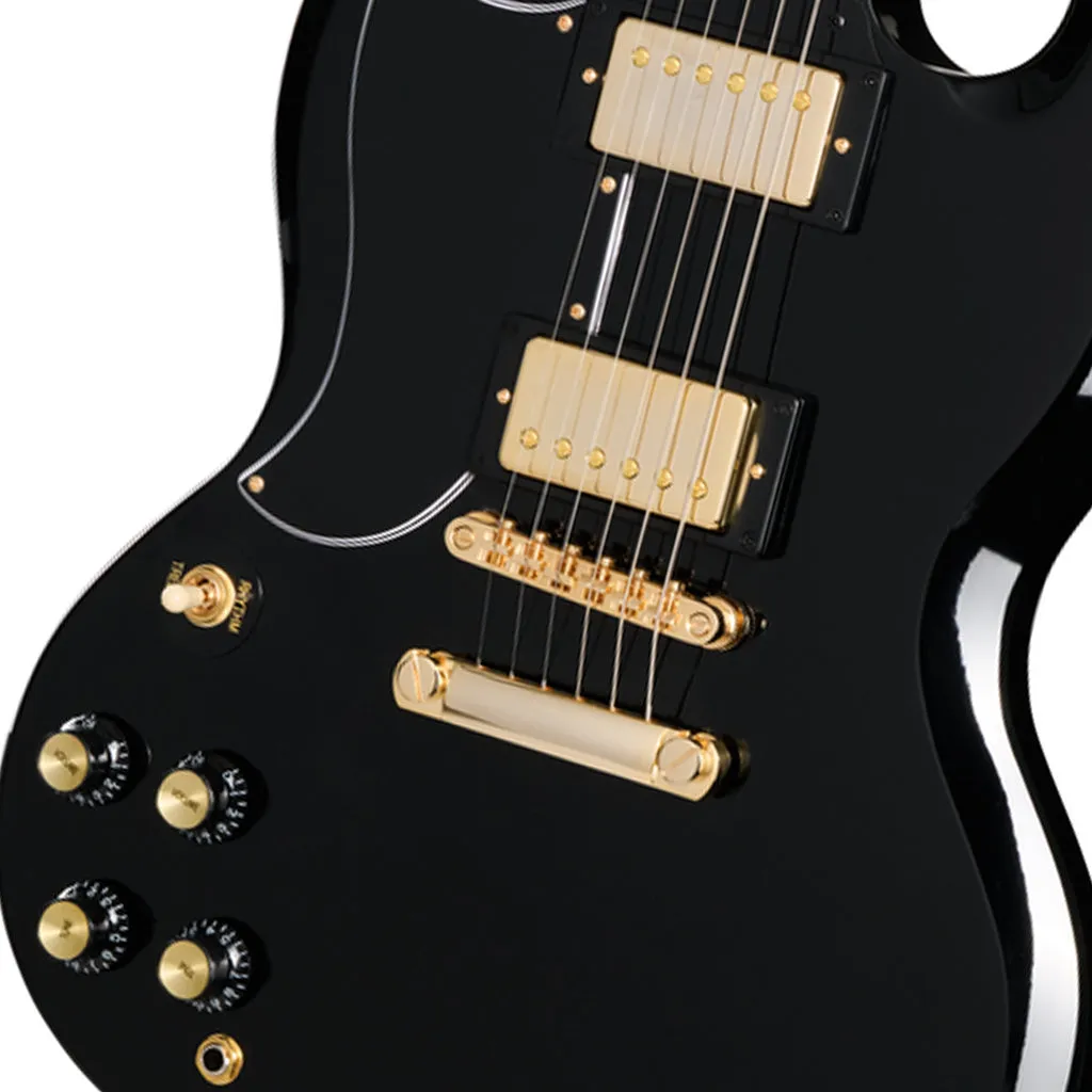 Epiphone SG Custom Left Handed with Premium Gig Bag - Ebony