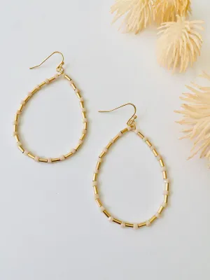 ER174 SEED BEAD HOOP EARRING