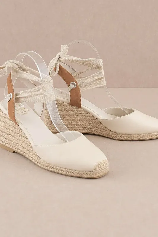 Espadrille Lace Up Wedge Sandal