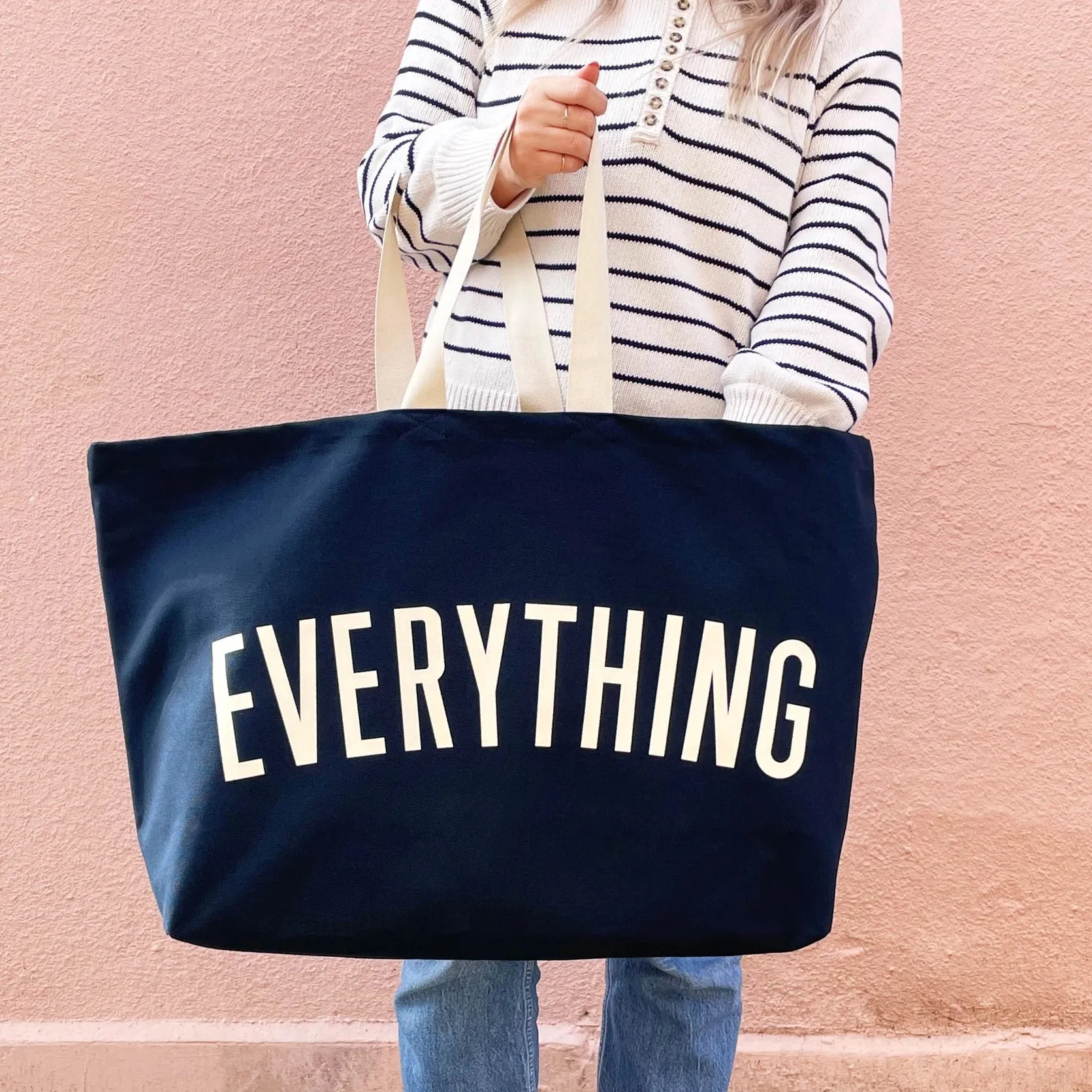 Everything - Midnight Blue REALLY Big Bag by Alphabet Bags