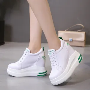 Fashion Breathable High Heels Women Wedge Sneakers