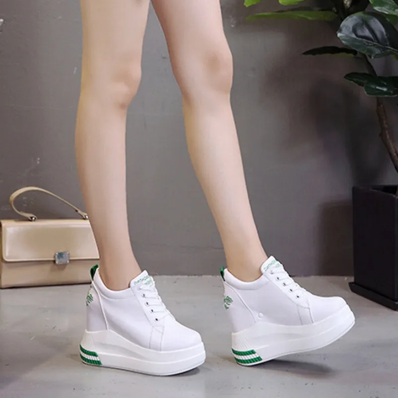 Fashion Breathable High Heels Women Wedge Sneakers
