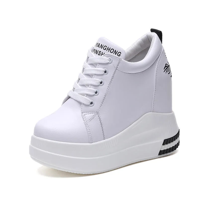 Fashion Breathable High Heels Women Wedge Sneakers