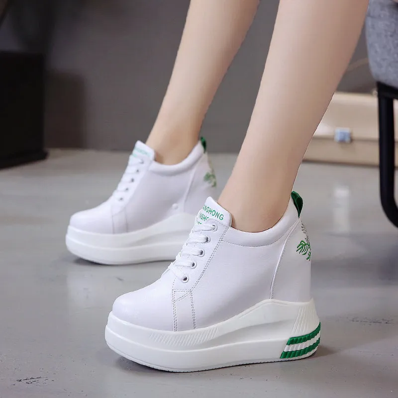 Fashion Breathable High Heels Women Wedge Sneakers