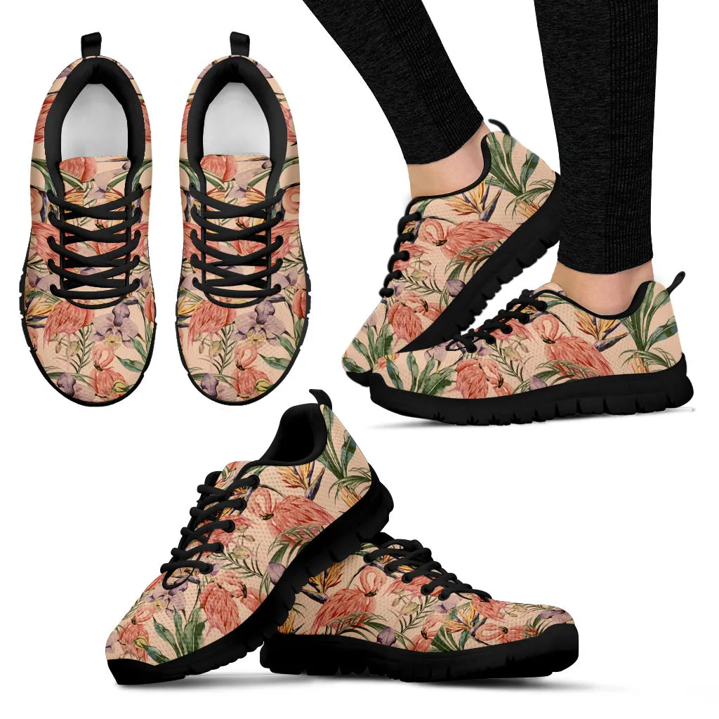 Flamingo Women's Sneakers Black Soles