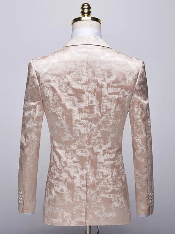 Formal Printed Two Piece Men's Suit