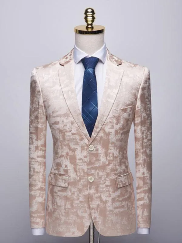 Formal Printed Two Piece Men's Suit