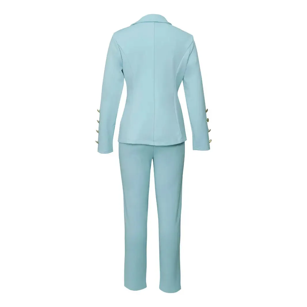 Formal Suit Work Clothes Casual Double Row Buttons Fashionable Suit