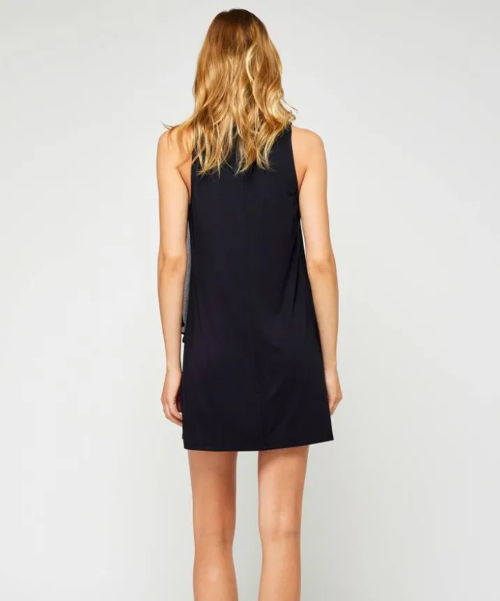 Gentle Fawn Brianna Sleeveless Faux Chiffon Mini Dress | Black