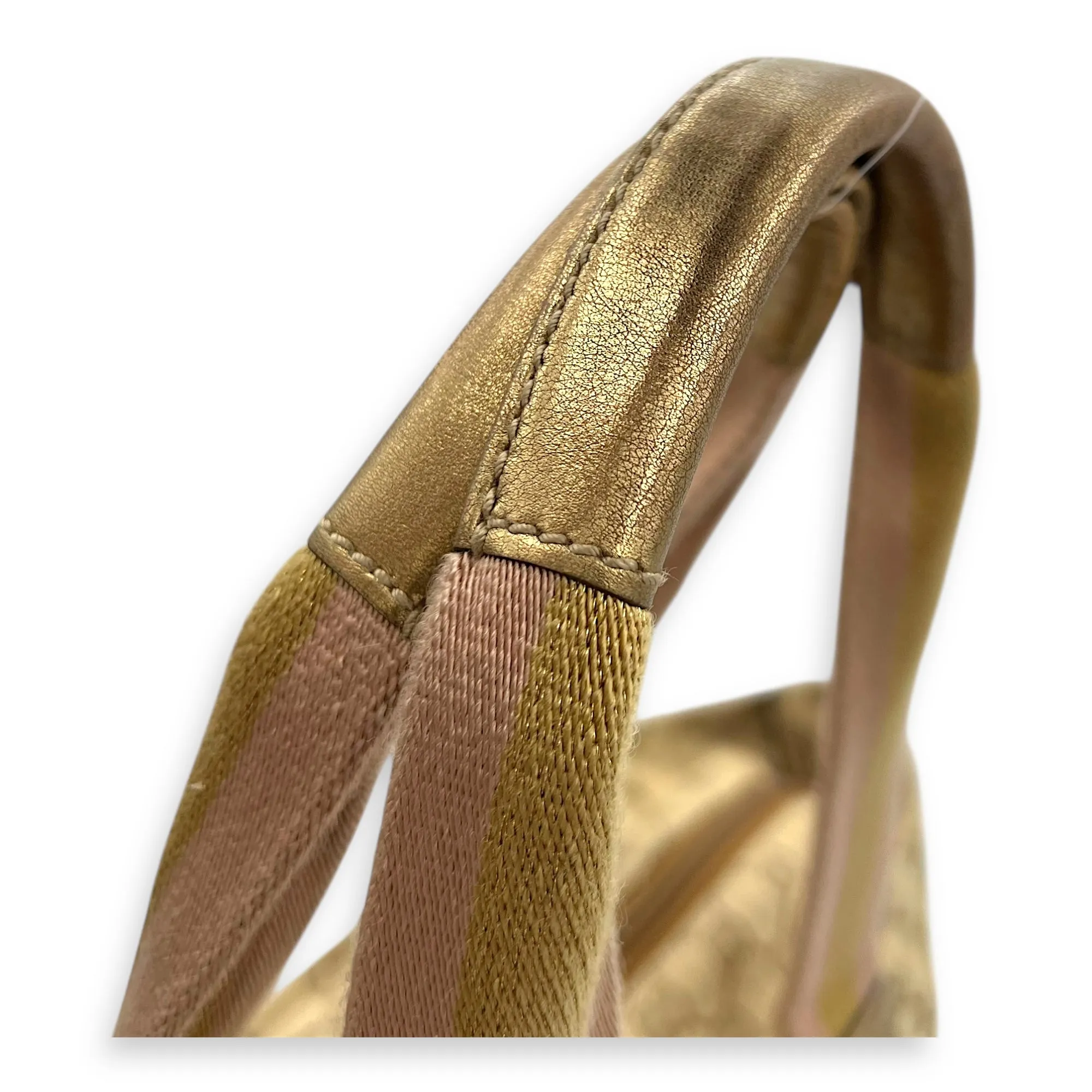 GG Beige Tote Bag in Canvas, Mixed hardware