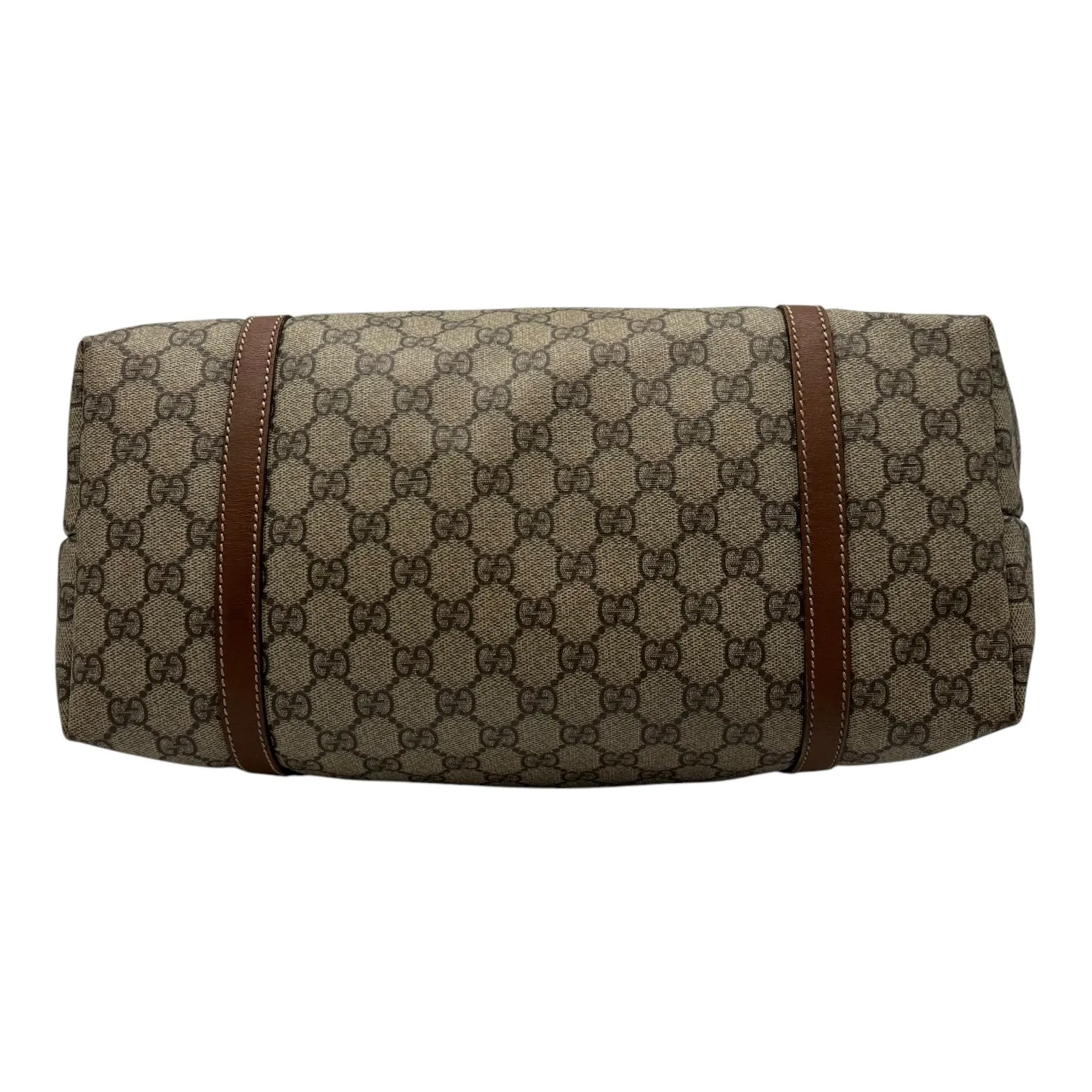 GG Supreme Tote Bag Brown in Coated Canvas, Gold hardware