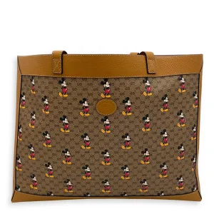 GG Supreme Tote Bag Brown in Coated Canvas, Gold hardware