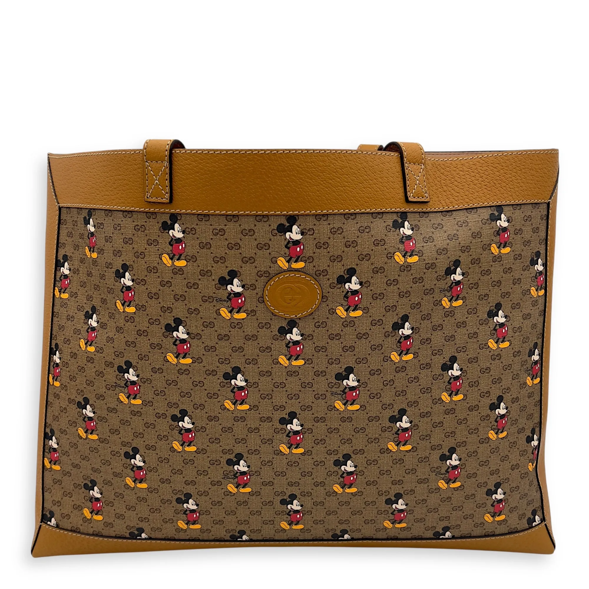 GG Supreme Tote Bag Brown in Coated Canvas, Gold hardware