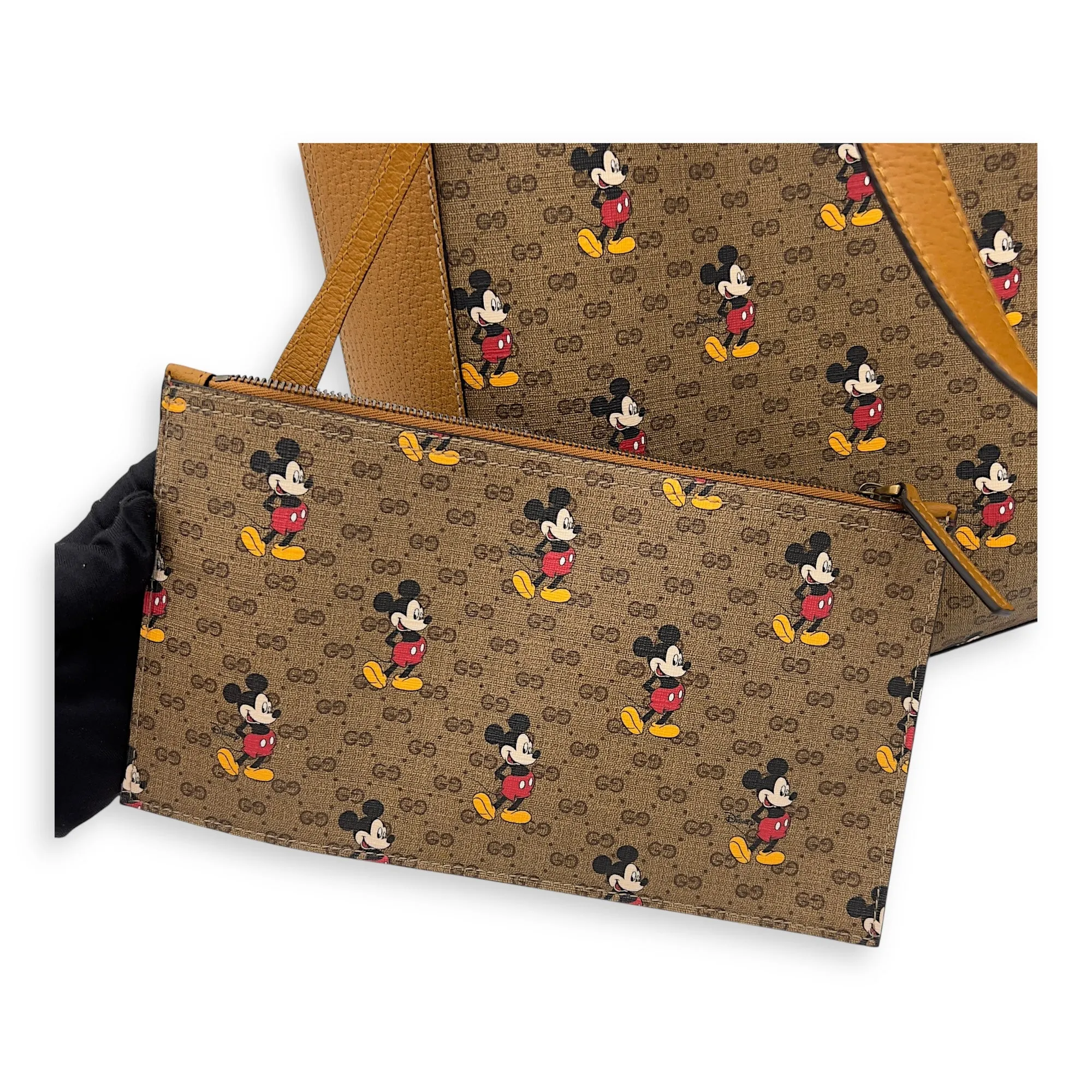 GG Supreme Tote Bag Brown in Coated Canvas, Gold hardware