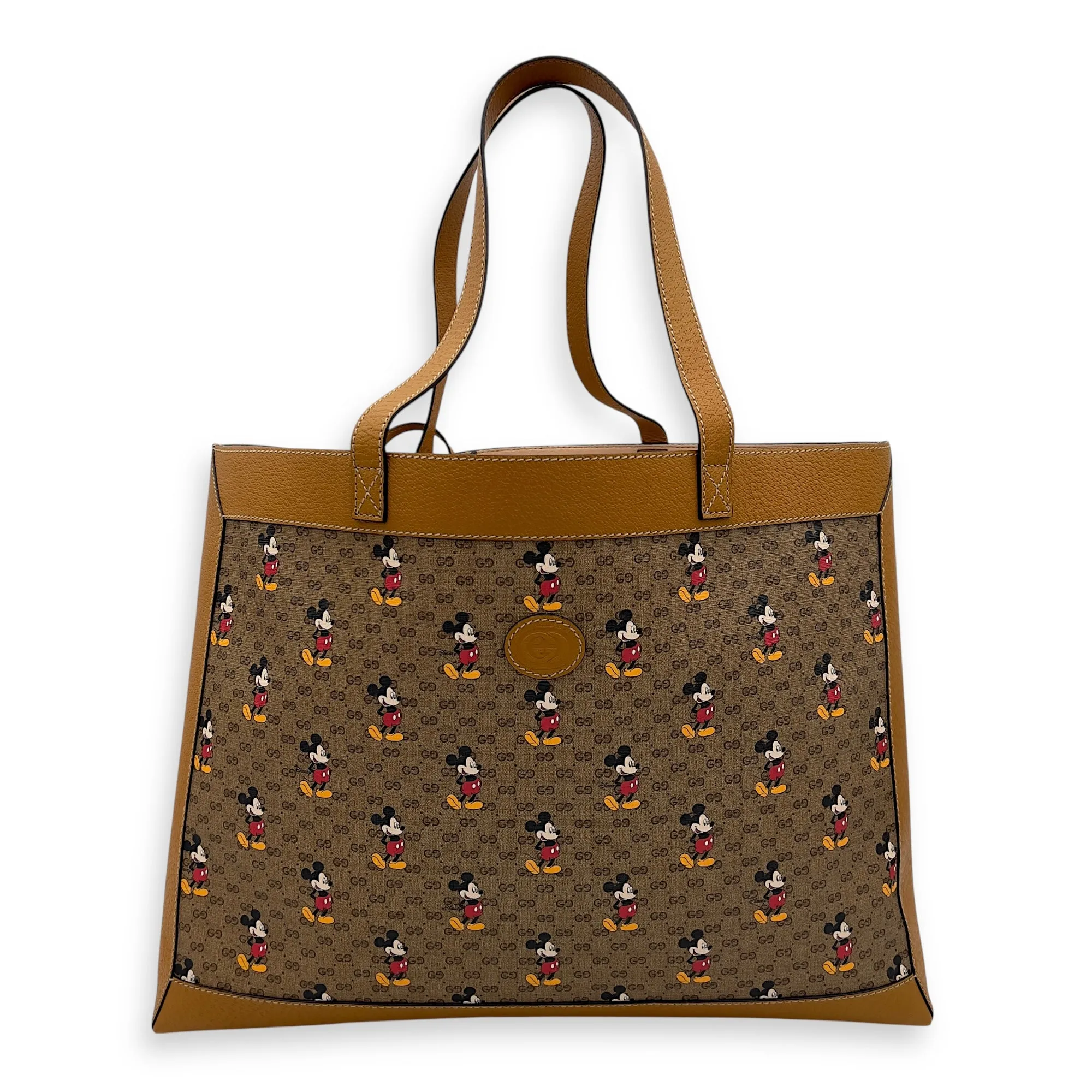 GG Supreme Tote Bag Brown in Coated Canvas, Gold hardware