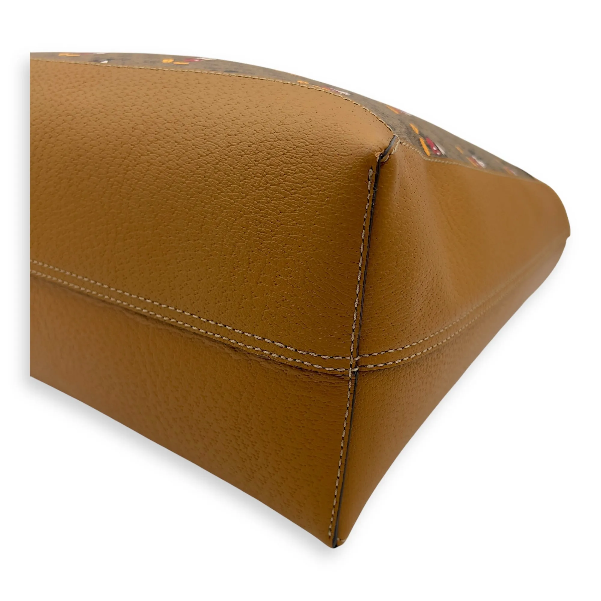 GG Supreme Tote Bag Brown in Coated Canvas, Gold hardware