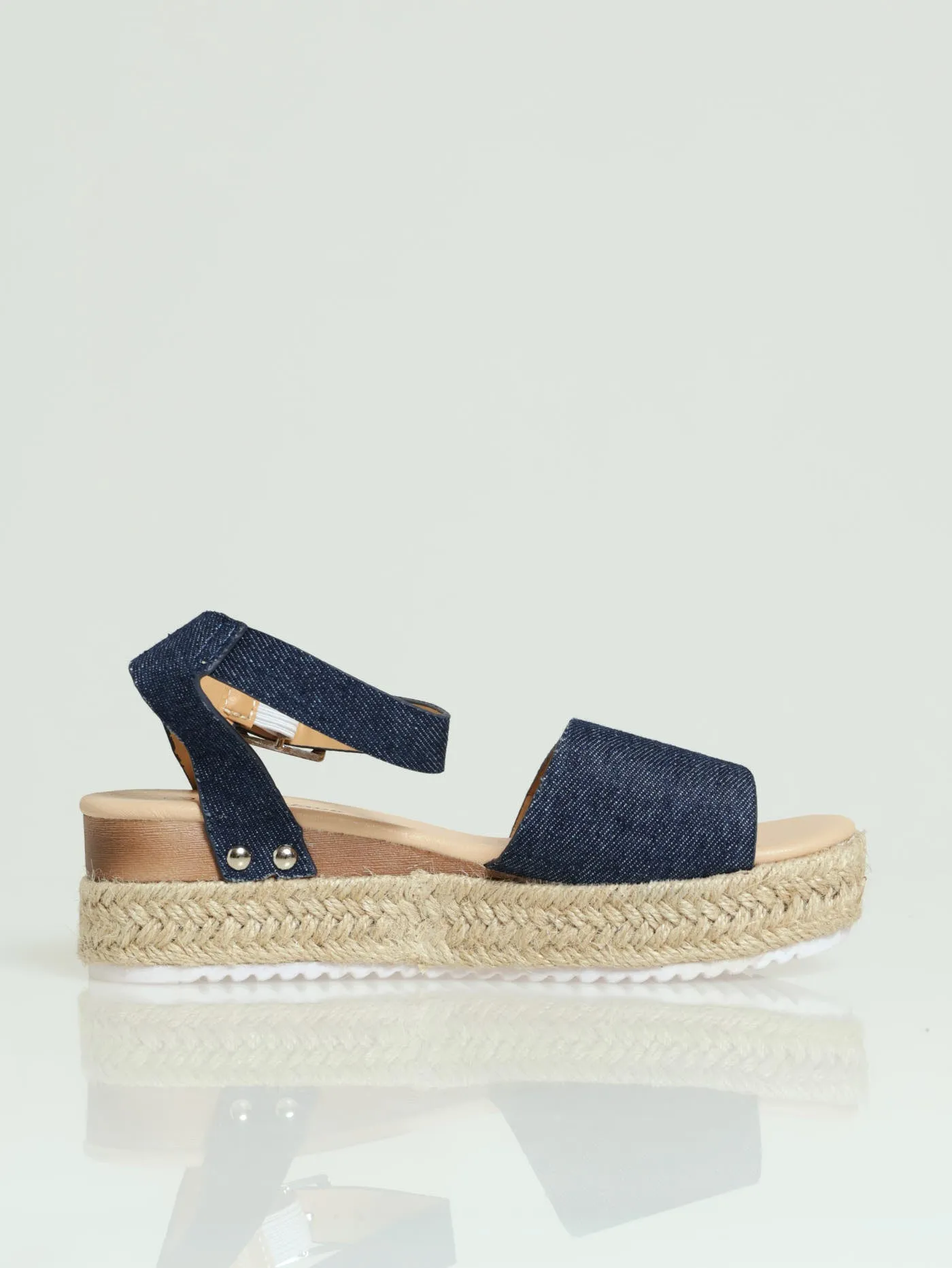 Girls Espadrille Wedge - Denim