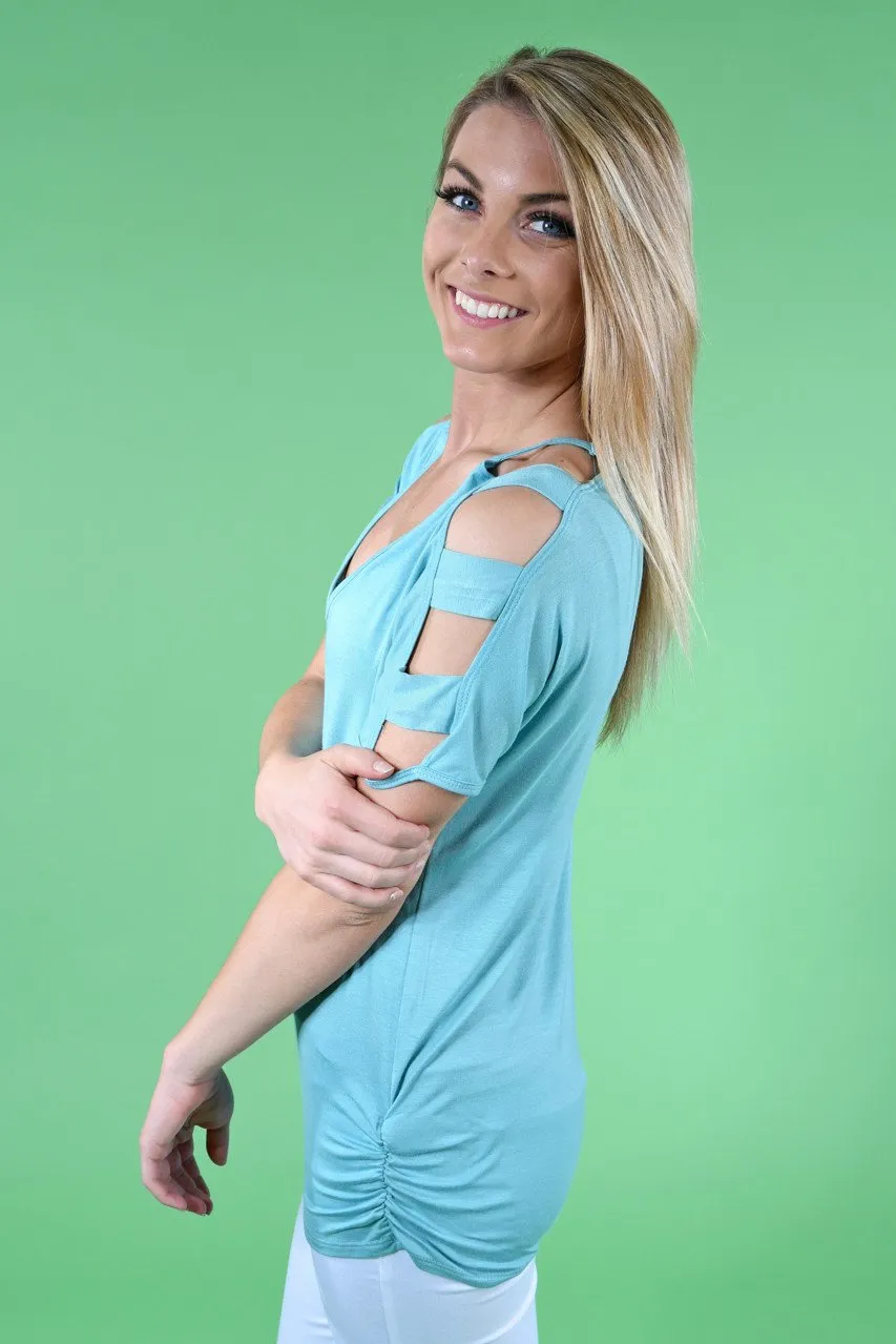 Give'm The Cold Shoulder ~ Light Blue