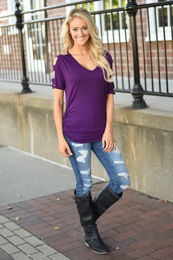 Give'm The Cold Shoulder ~ Purple
