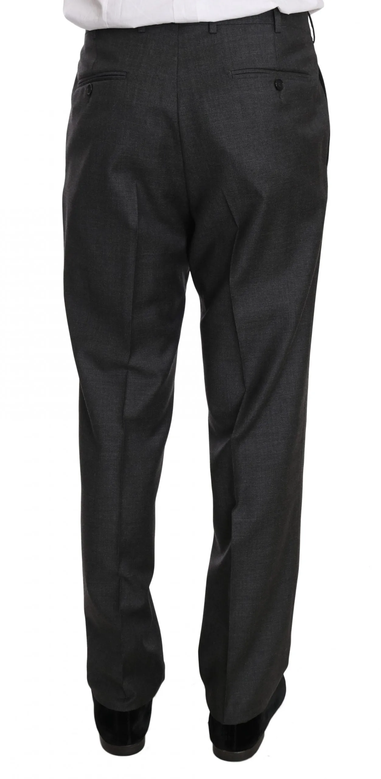 Gray two Piece 3 Button Wool suit