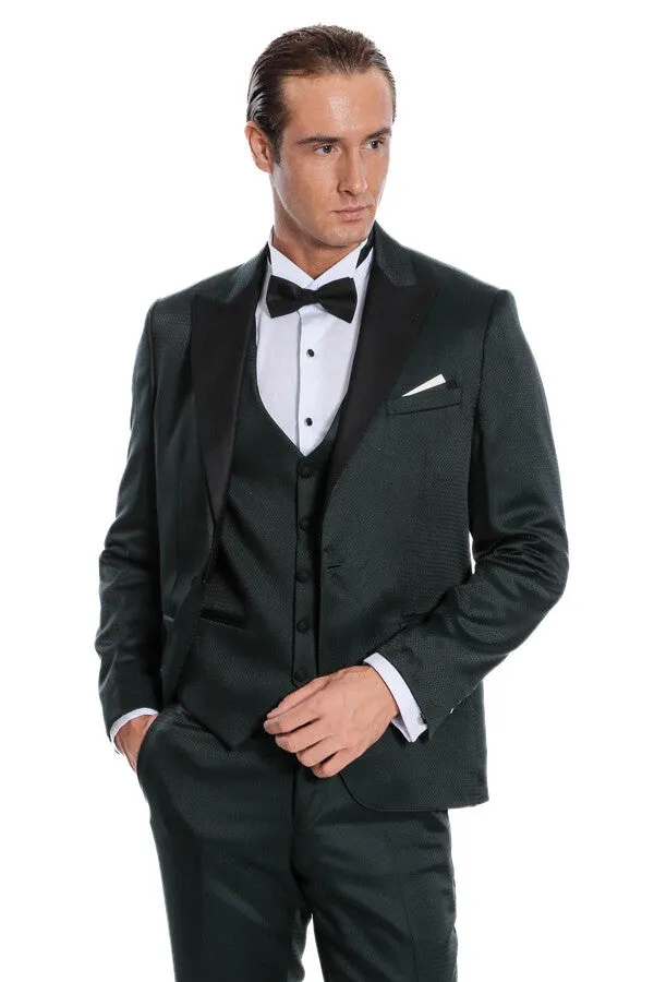 Green Modeled Lapel Tuxedo | Wessi
