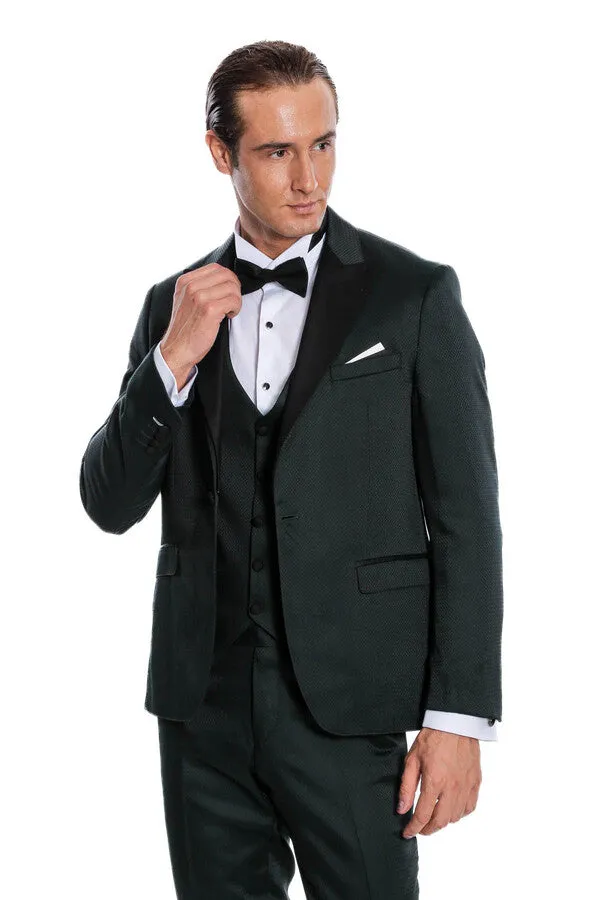 Green Modeled Lapel Tuxedo | Wessi