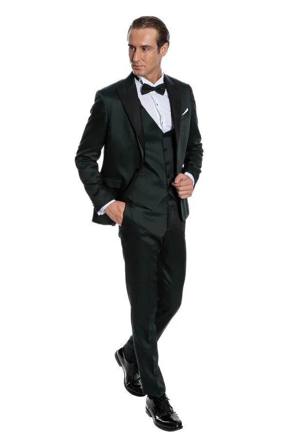 Green Modeled Lapel Tuxedo | Wessi