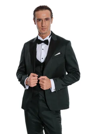 Green Modeled Lapel Tuxedo | Wessi
