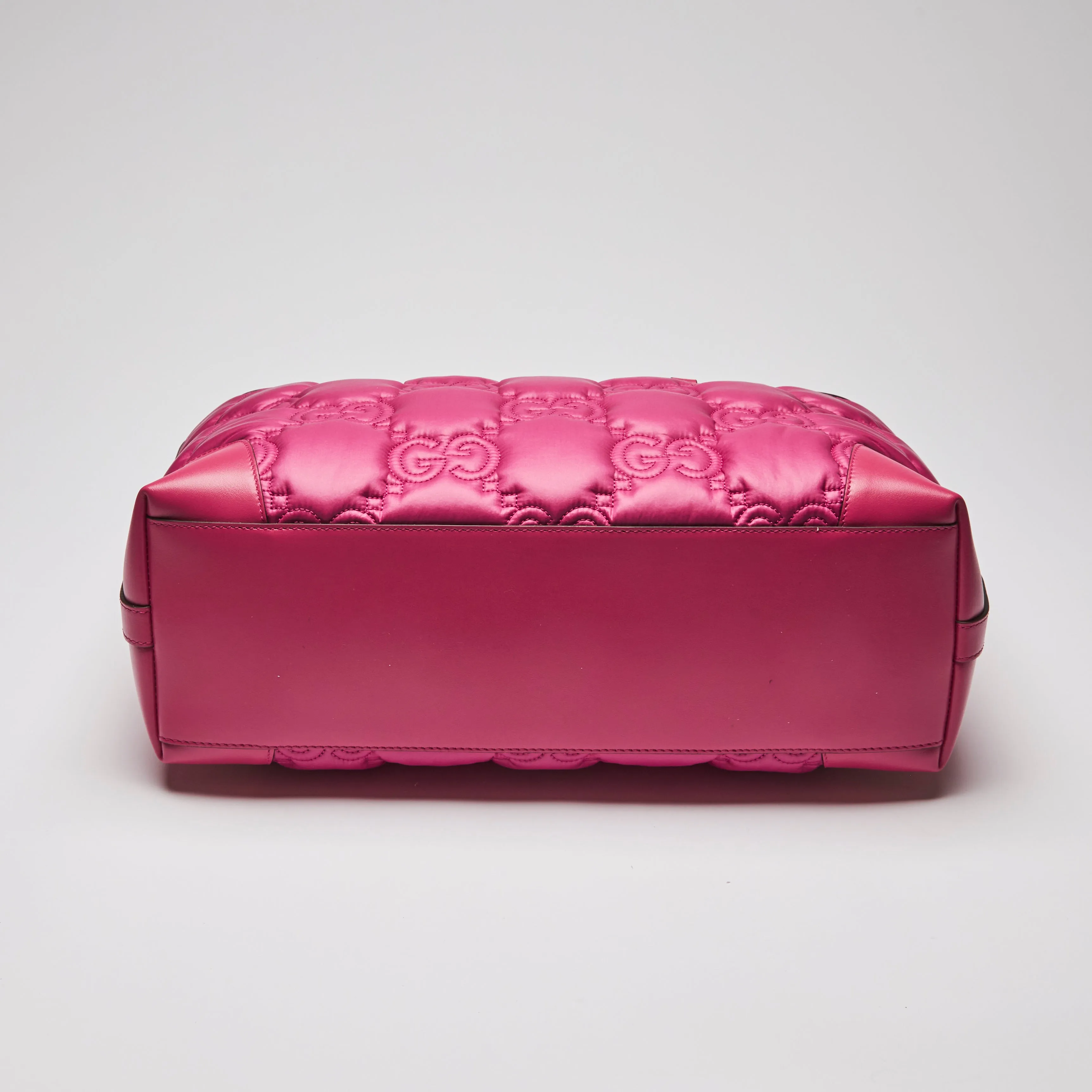 Gucci Bright Pink Nylon and Leather Tote Bag