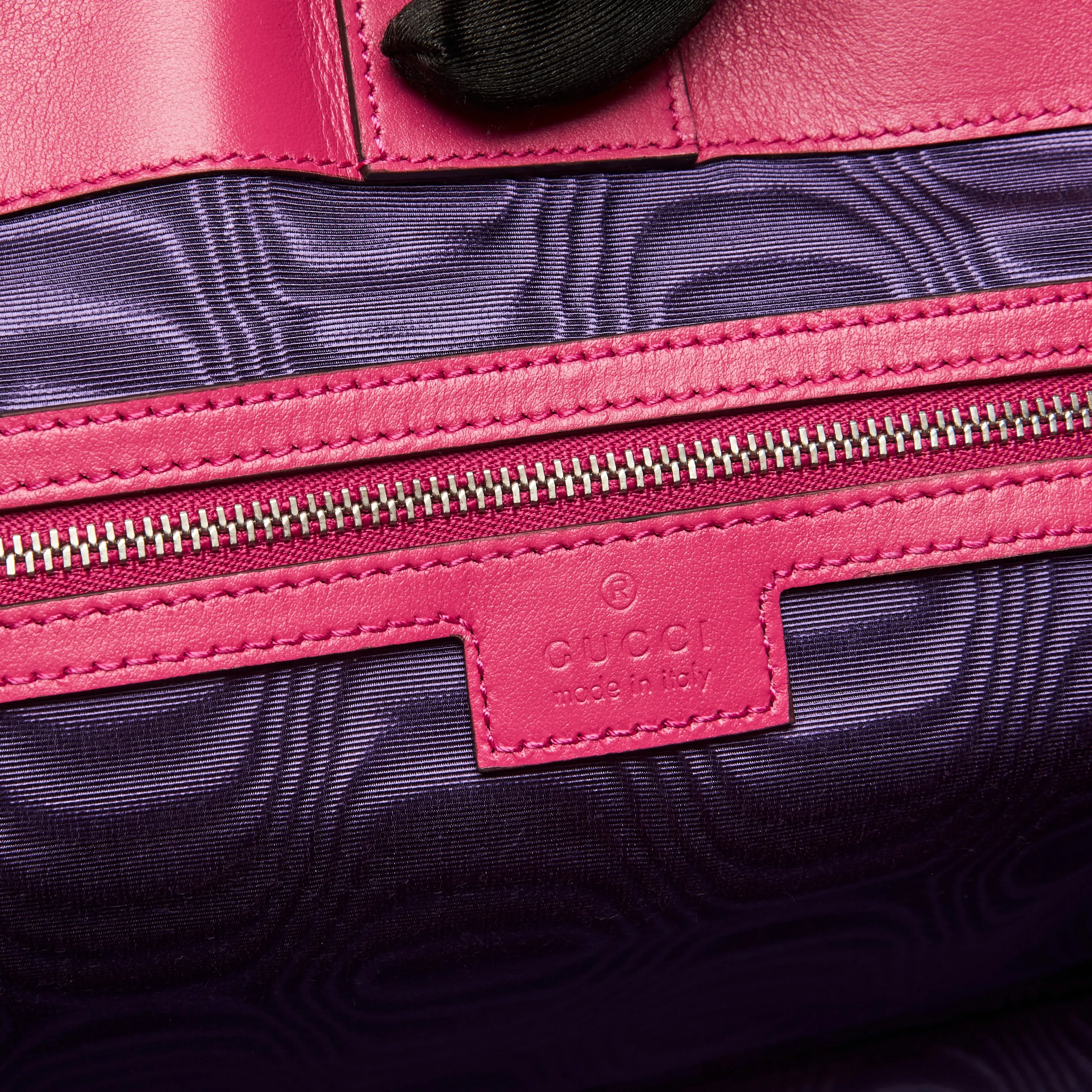 Gucci Bright Pink Nylon and Leather Tote Bag