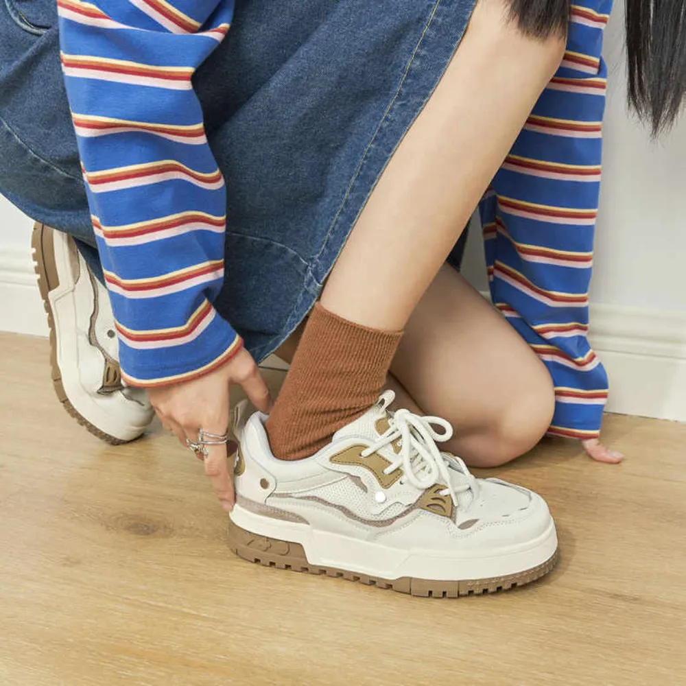 H-Block |Casual Contrasting Color Breathable Sneakers