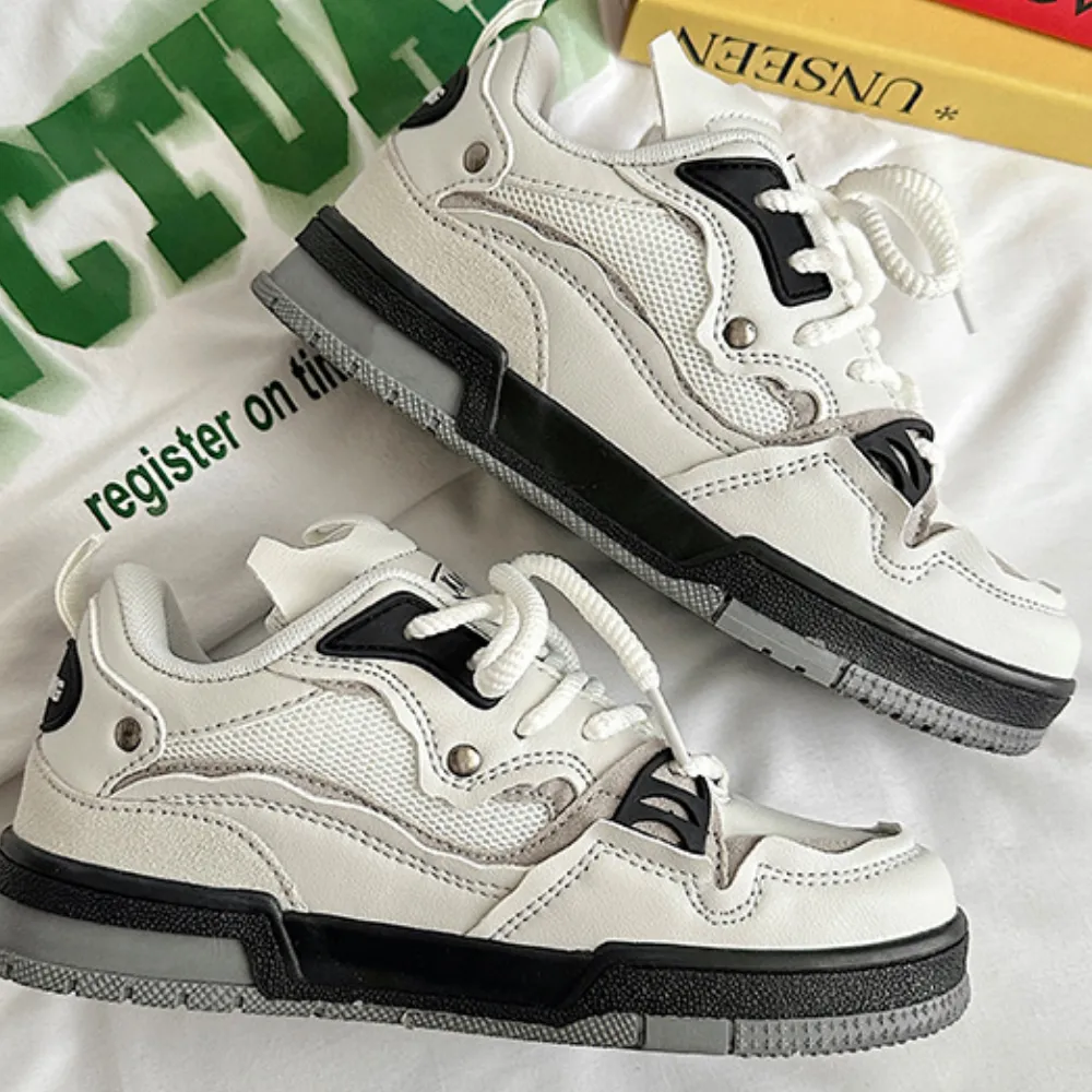 H-Block |Casual Contrasting Color Breathable Sneakers