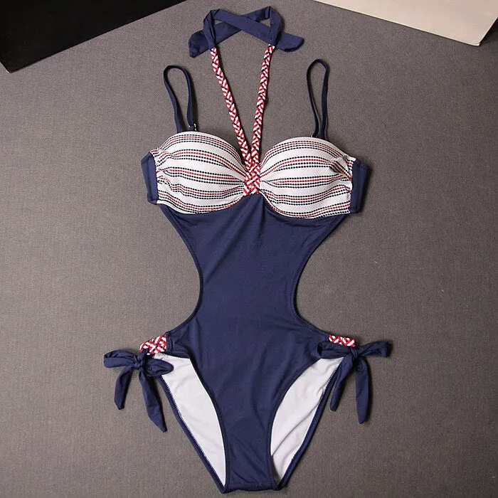 Halter Lace Monokini Sexy One Piece Swimsuit