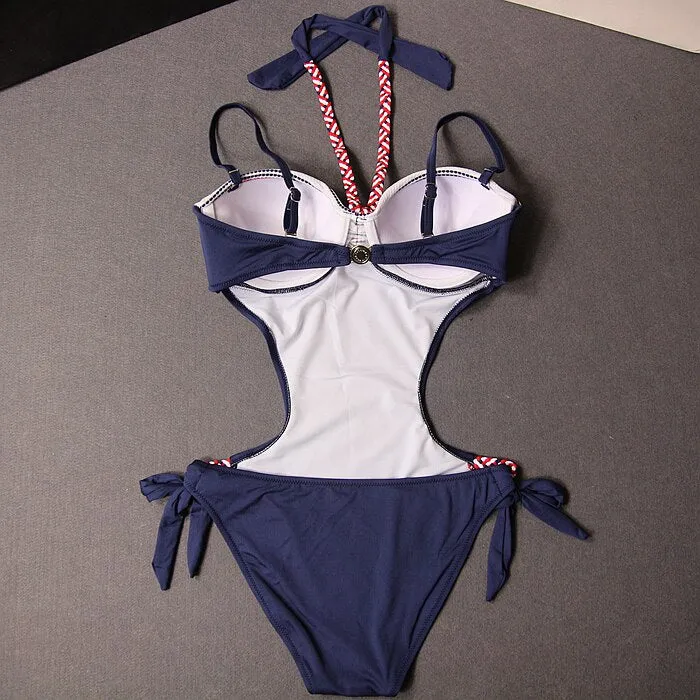 Halter Lace Monokini Sexy One Piece Swimsuit