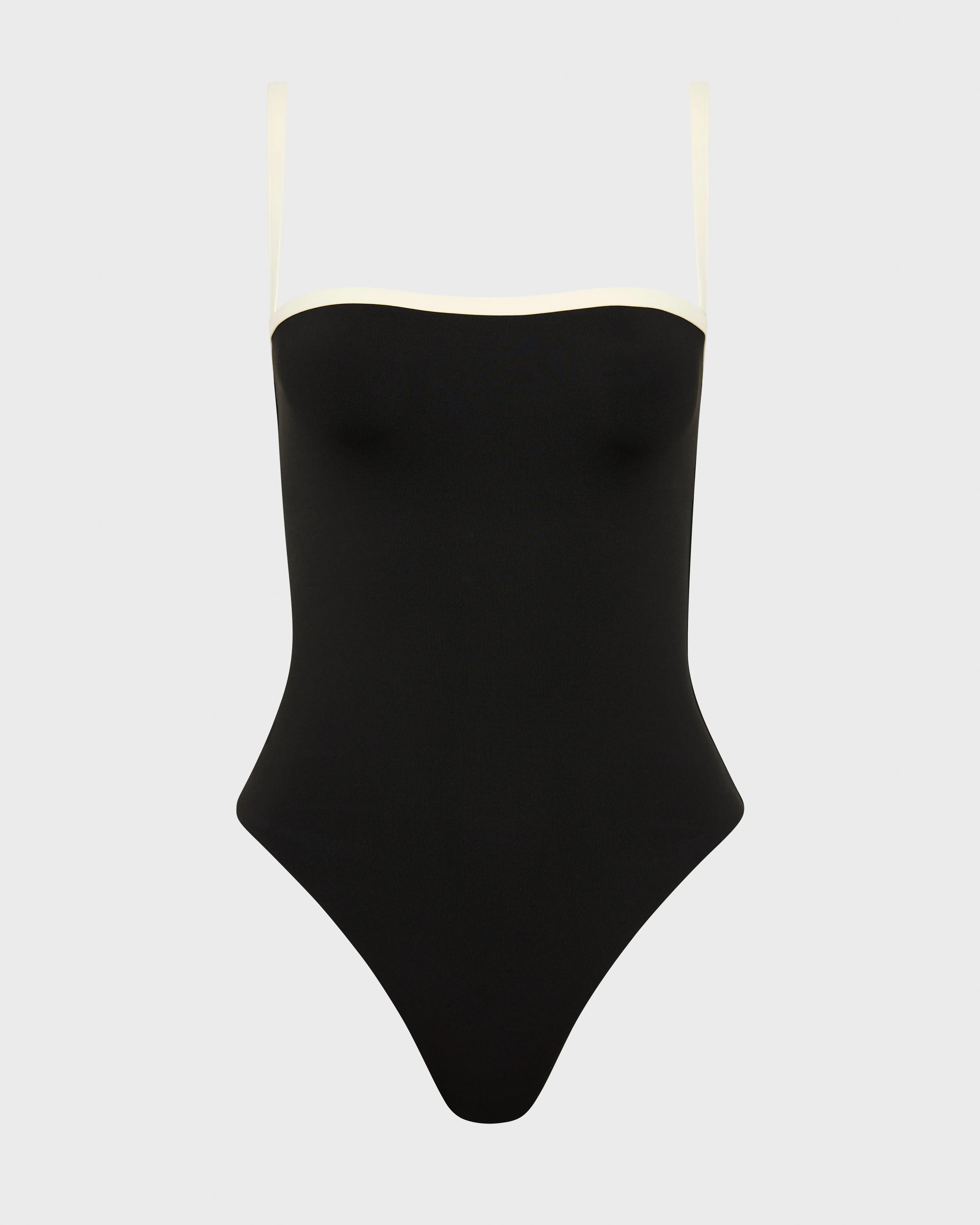 Harlow One Piece - Black & Porcelain