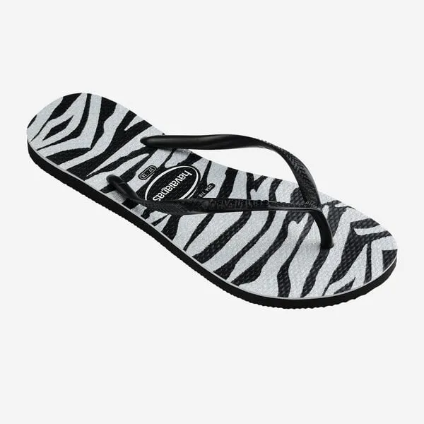 Havaianas Slim Animals Glitter Silver Tiger
