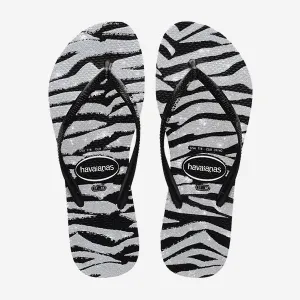 Havaianas Slim Animals Glitter Silver Tiger