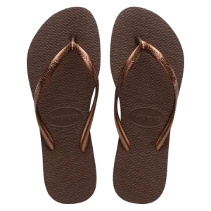 Havaianas Slim Flip Flops Dark Brown