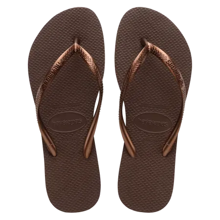 Havaianas Slim Flip Flops Dark Brown