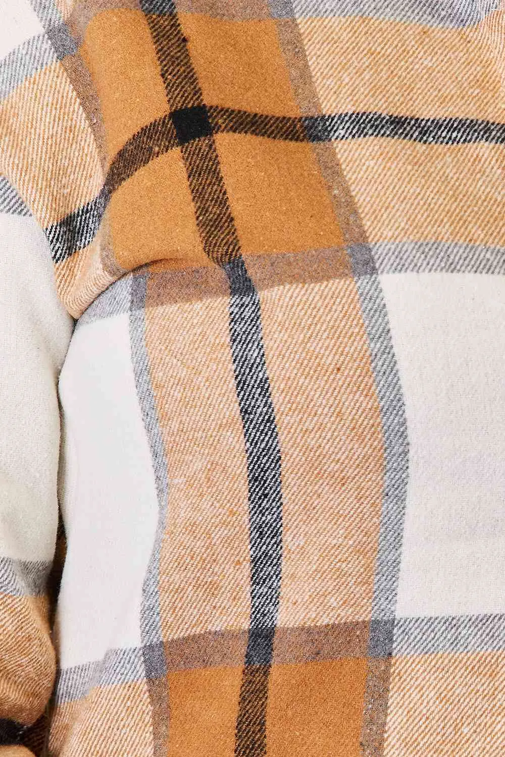Hazel Blues® |  Double Take Plaid Print Dropped Shoulder Shirt