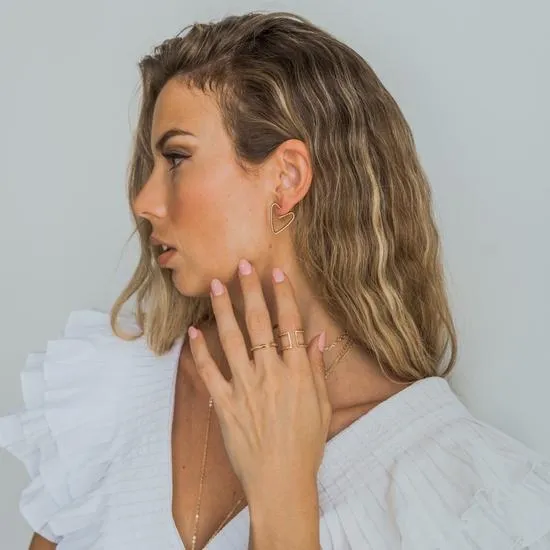 Heart Hoop Earrings