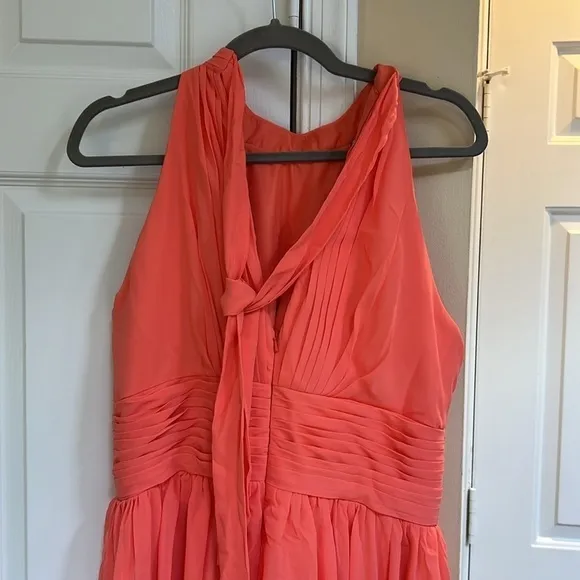 Hebeos A-Line/Princess Halter Sleeveless Ruched Floor-Length Chiffon Dresses