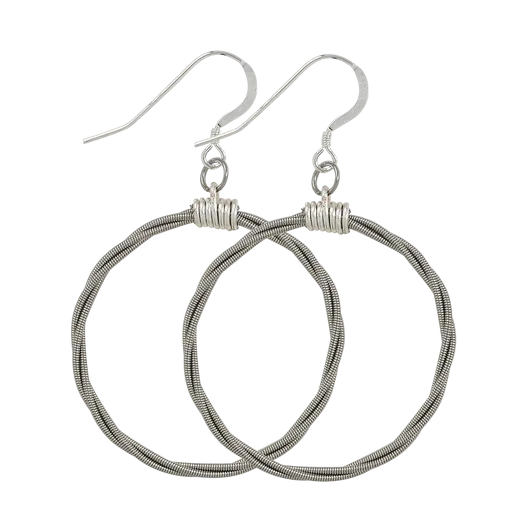High Strung Studios - Earrings - Song Circle Hoop - Small (Silver) #EASC33SM