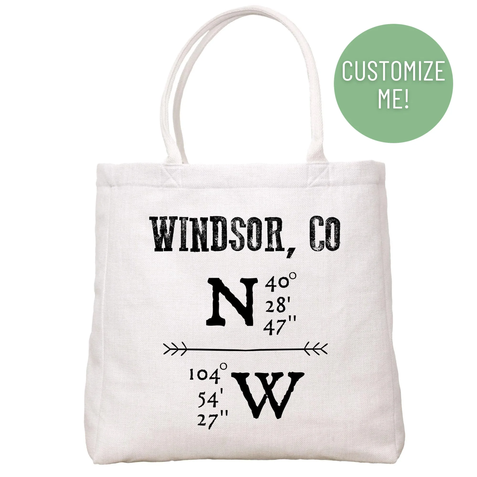 Hometown Long-Lat Tote Bag