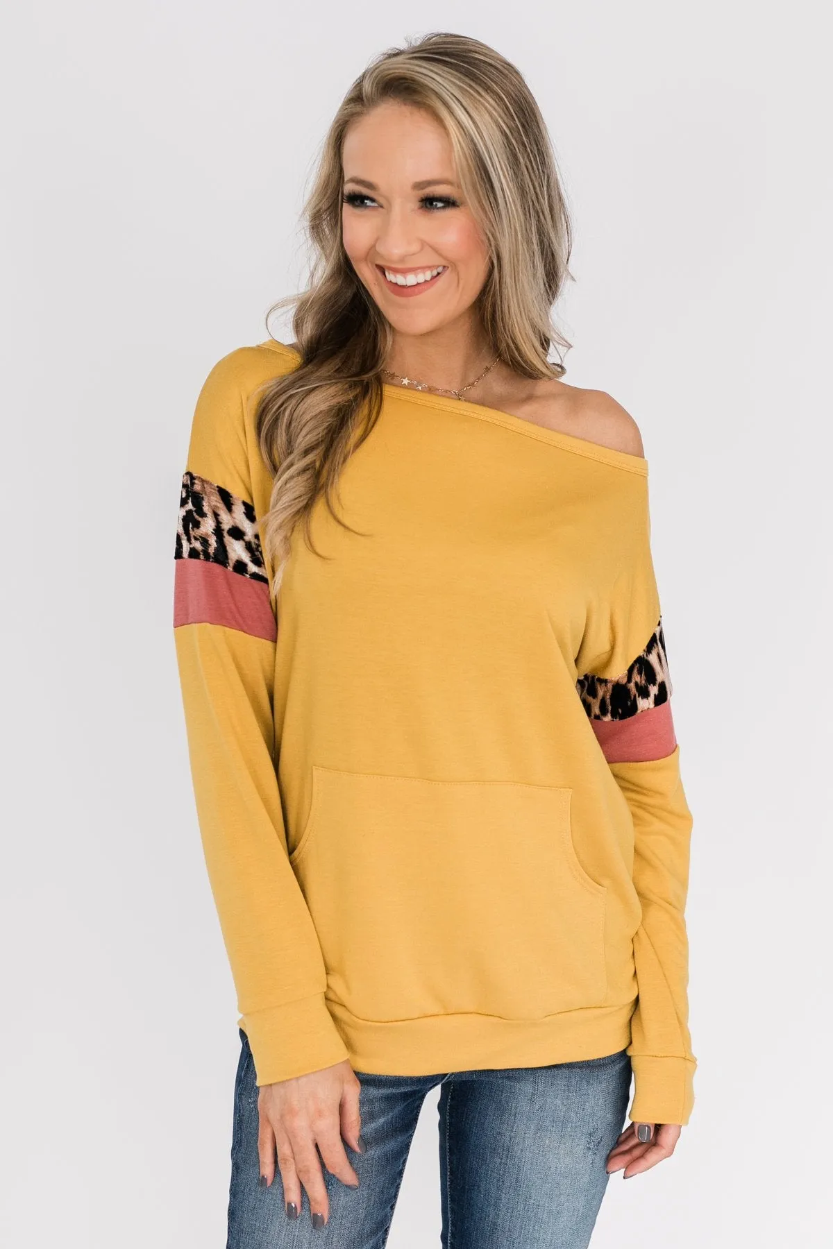 If I Were You Pullover Top- Mustard