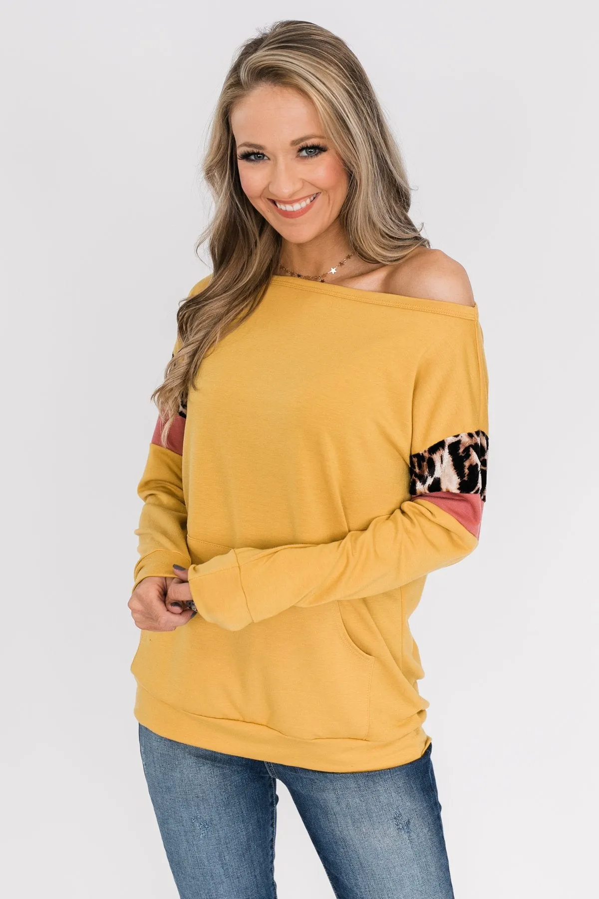 If I Were You Pullover Top- Mustard