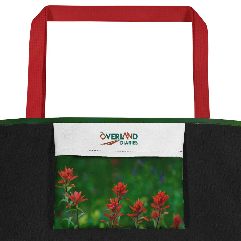 Indian Paint Brush All-Over Print Large Tote Bag